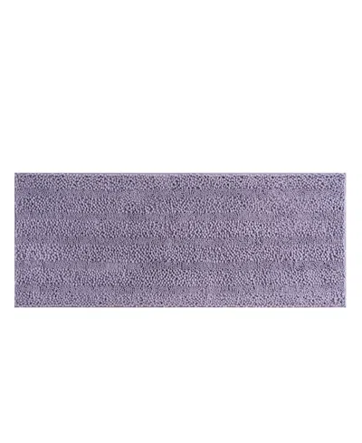 Laura Ashley Astor Chenille Bath Mat, 24" X 60" In Purple