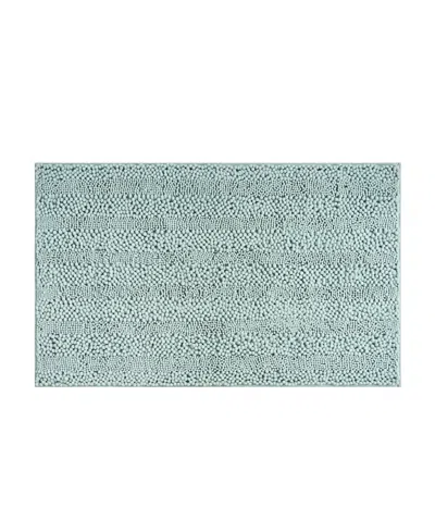 Laura Ashley Astor Chenille Bath Mat, 27" X 45" In Blue