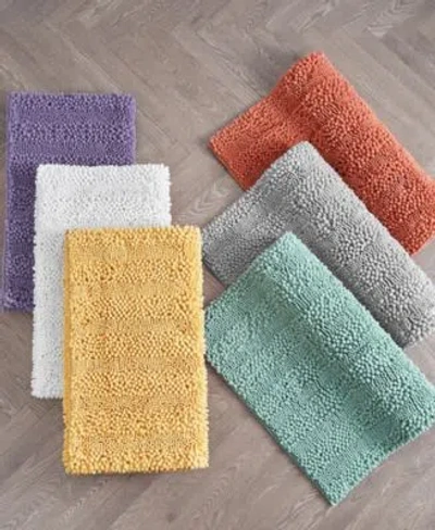 Laura Ashley Astor Chenille Bath Mats In Multi