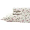 Laura Ashley Aubrey Cotton Flannel Queen Sheet Set In Pink