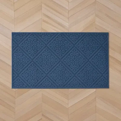 Laura Ashley Austell Solid Hi-low Tufted Rugs In Blue