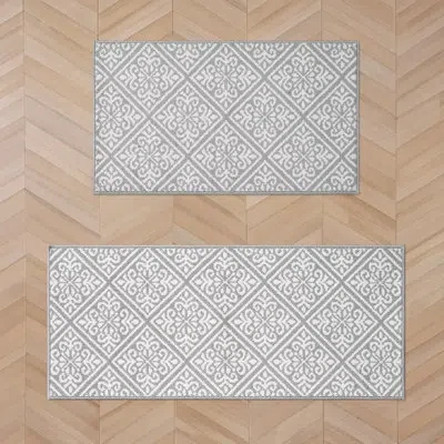 Laura Ashley Austell Two-tone All Loop Tufted Rugs In Light Gray