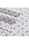 Laura Ashley Aylesmore Ditsy Floral Twin X-long Cotton Percale Sheet Set In Bright Red