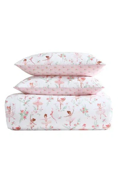 Laura Ashley Ballerina Divas 3-piece Twin Microfiber Comforter & Sham Set In Pink