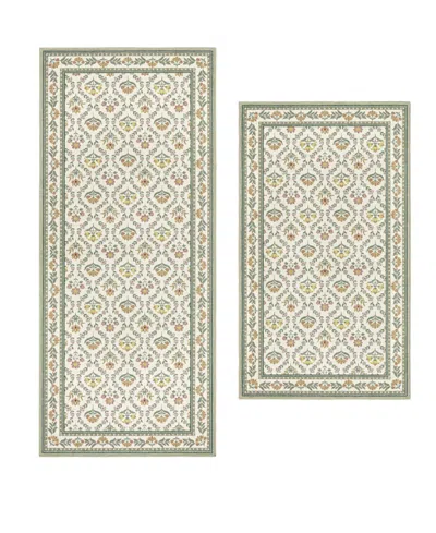 Laura Ashley Barrington Floral 2-piece Rug Set In Green
