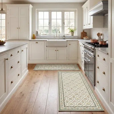 Laura Ashley Barrington Imagine Printed Chenille Rugs Set In Brown