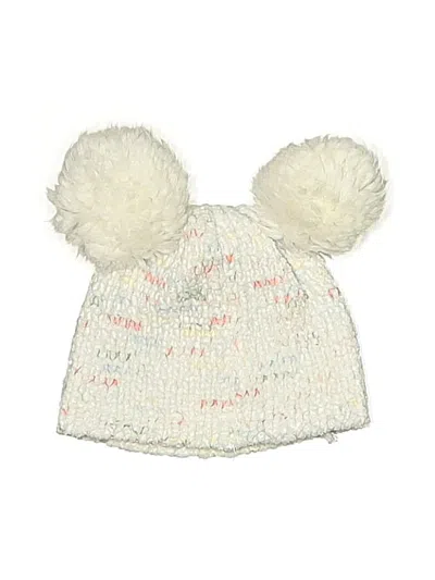 Pre-owned Laura Ashley Babies' Beanie Hat In White