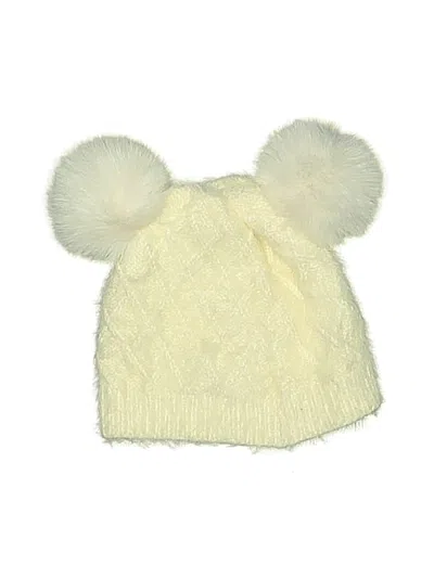 Pre-owned Laura Ashley Babies' Beanie Hat In White