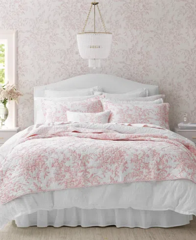 Laura Ashley Bedford Cotton Reversible 3-pc. Quilt Set, Full/queen