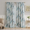 Laura Ashley Belvedere Rod Pocket Light-filtering Set Of 2 Curtain Panel In Blue