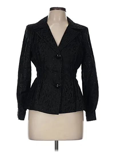 Pre-owned Laura Ashley Blazer Jacket In Black
