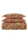 Laura Ashley Bloomsbury 3-piece Queen Comforter & Sham Set In Brown