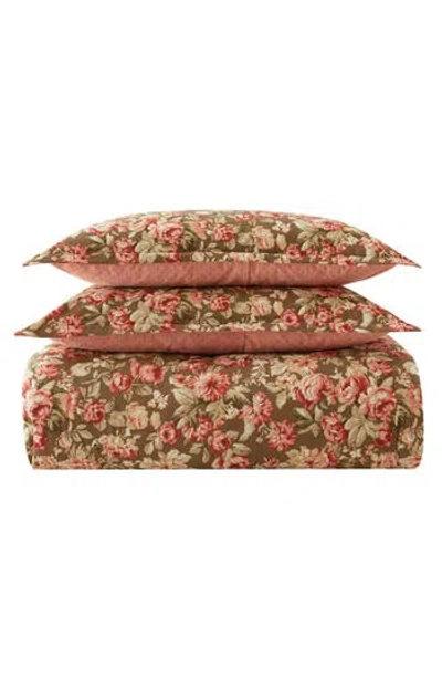 Laura Ashley Bloomsbury 3-piece Queen Comforter & Sham Set In Brown