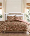 Laura Ashley Bloomsbury Reversible 2-pc. Comforter Set, Twin In Chocolate Brown