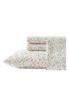 Laura Ashley Bonnie Queen Cotton Percale Sheet Set In Lt-pastel Pink