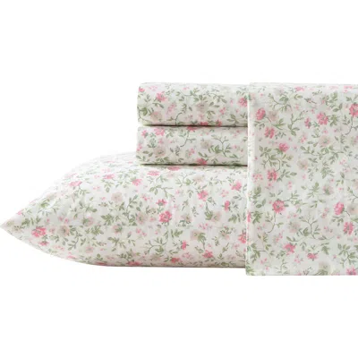 Laura Ashley Bonnie Twin Cotton Percale Sheet Set In Multi