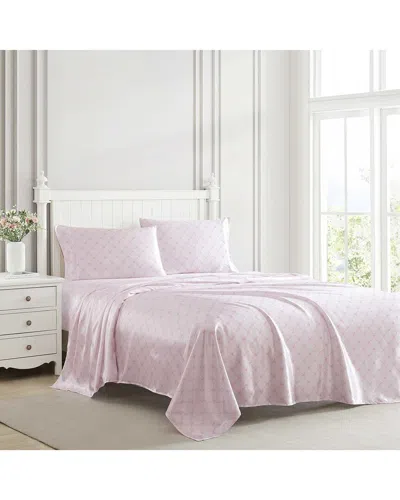 Laura Ashley Bow Ribbon Cotton Sateen Sheet Set