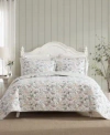 Laura Ashley Bramble Floral Cotton Quilt Set In White