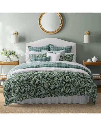 Laura Ashley Bramble Floral Duvet Cover Set In Green