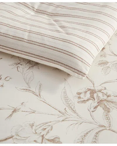 Laura Ashley Branch Toile Cotton Bonus Comforter Set In Neutral