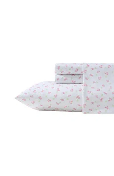 Laura Ashley Busy Bee Microfiber Sheet Set In White