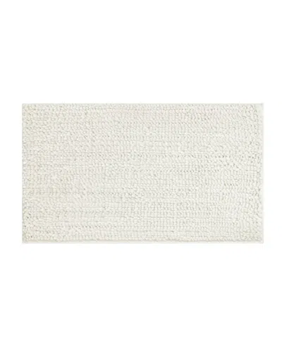 Laura Ashley Butter Chenille Bath Mat, 27" X 45" In Ivory