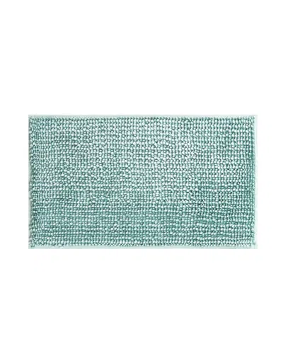 Laura Ashley Butter Chenille Bath Mat, 27" X 45" In Sage Green