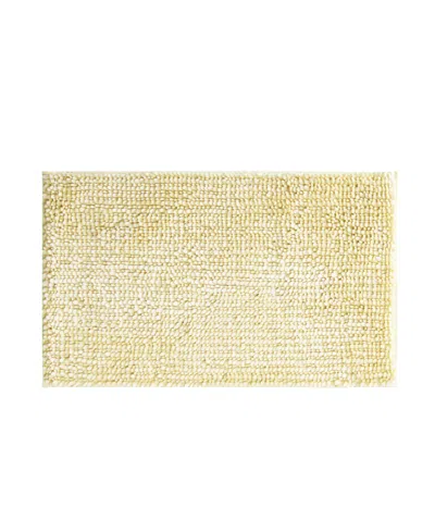 Laura Ashley Butter Chenille Bath Mat, 27" X 45" In Yellow