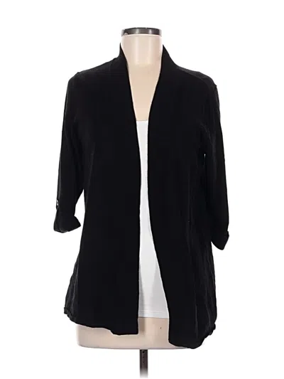 Pre-owned Laura Ashley Cardigan Sweater In Black