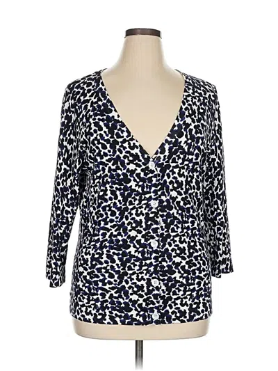 Pre-owned Laura Ashley Cardigan Sweater In Blue