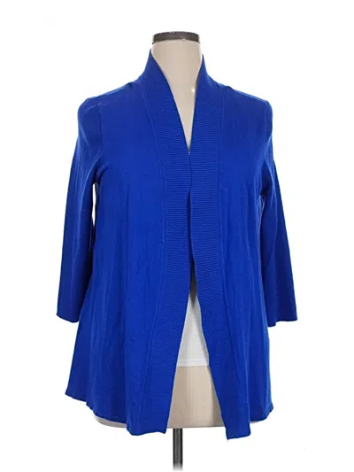 Pre-owned Laura Ashley Cardigan Sweater In Blue