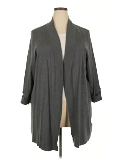 Pre-owned Laura Ashley Cardigan Sweater In Gray