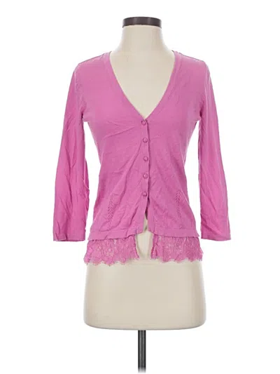 Pre-owned Laura Ashley Cardigan Sweater In Pink