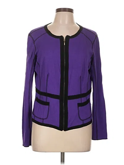Pre-owned Laura Ashley Cardigan Sweater In Purple