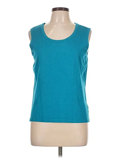 Pre-owned Laura Ashley Cardigan Sweater In Teal