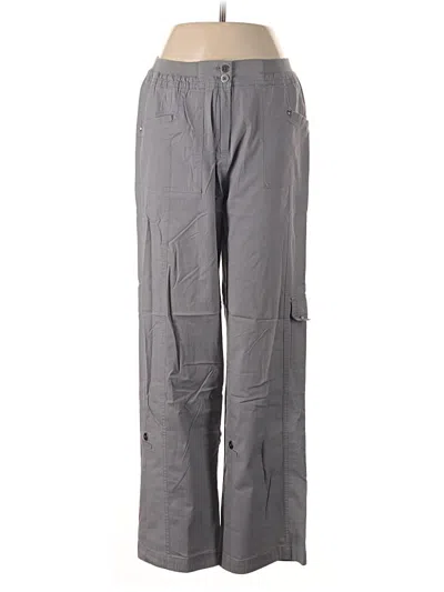 Pre-owned Laura Ashley Cargo Pants In Gray
