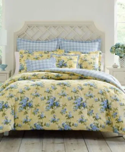 Laura Ashley Cassidy Comforter Set In Soft Yellow