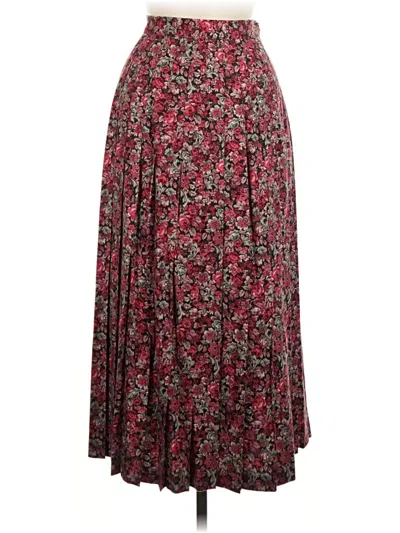 Pre-owned Laura Ashley Casual Skirt In Burgundy