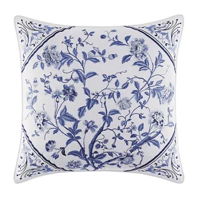 Laura Ashley Charlotte Square Throw Pillow In Blue
