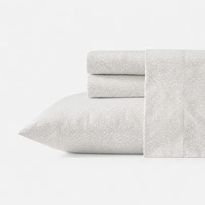 Laura Ashley Chelsie Vine Cotton Percale Beige Sheet Set In White