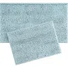 Laura Ashley Chenille Set Of 2 Bath Rugs In Aqua