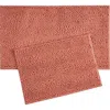 Laura Ashley Chenille Set Of 2 Bath Rugs In Coral