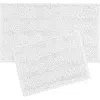 Laura Ashley Chenille Set Of 2 Bath Rugs In White