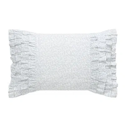Laura Ashley Chloe Blue Floral Cotton Throw Pillow