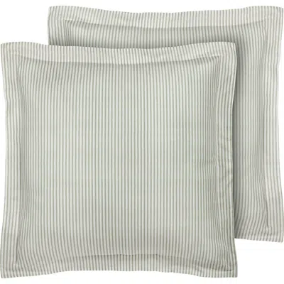 Laura Ashley Chloe Set Of 2 Euro Shams In Green