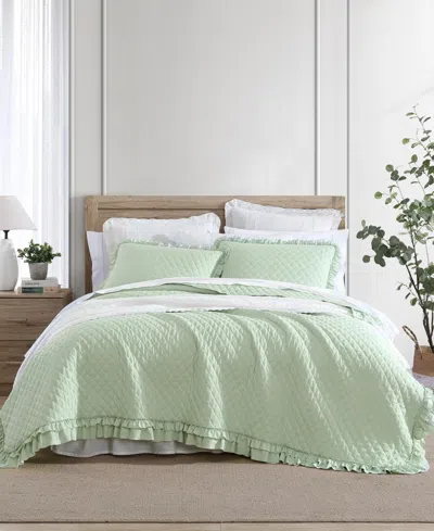Laura Ashley Closeout!  Claire 2 Piece Quilt Set, Twin In Sage