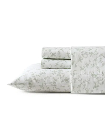 Laura Ashley Closeout!  300 Thread Count Cotton Sateen 4-pc. Sheet Set, Queen In White