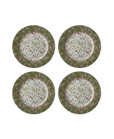 Laura Ashley Closeout!  Plates Stockbridge Collectables Gift Set, 4 Piece In Green