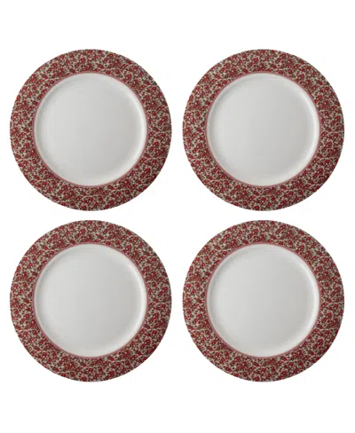 Laura Ashley Closeout!  Plates Stockbridge Collectables Gift Set, 4 Piece In Red