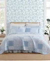 Laura Ashley Colleens Reversible 2 Piece Quilt Set, Twin In Blue